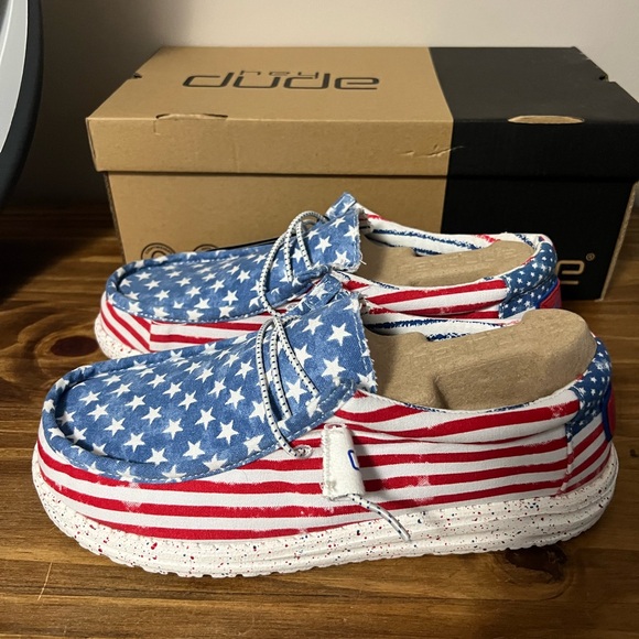 Hey Dude Stars and Stripes Shoes - Picture 3 of 8